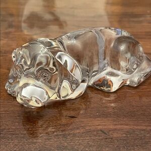 Princess House Clear Glass Dog Figurine